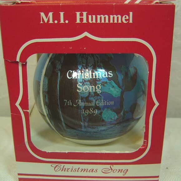 5 Vintage M.I. Hummel glass ball ornaments--1988-1992 - Picture 3 of 6